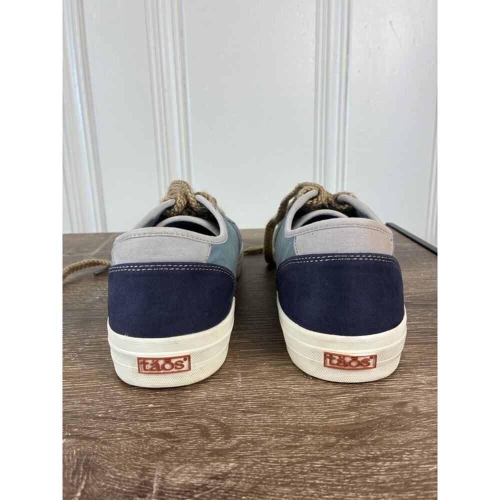 Taos Women’s Super Soul Lake Blue Canvas Shoes Sneakers Coastal Nautical Size 8W - Picture 7 of 8